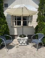 Unieke sierlijke betonnen parasol houder & pot 60x60x50 €150, Tuin en Terras, Parasols, Ophalen, Nieuw, Minder dan 1 meter, Parasolvoet