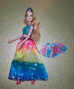 Mattel Fairytale Barbie Regenboog Prinses met extra rokje, Ophalen of Verzenden, Zo goed als nieuw, Barbie