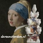 Nieuw, Heinen Delfts Blauw, Tulpenvaas Stapelgekte Vermeer, Huis en Inrichting, Woonaccessoires | Vazen, Overige kleuren, Aardewerk of Porselein