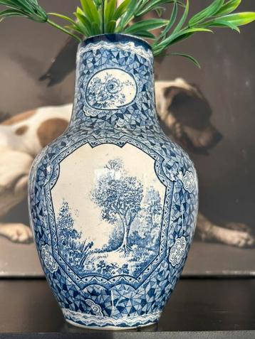 Delfts blauwe antieke vaas , echt een plaatje beschikbaar voor biedingen