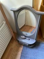 Facet geslepen spiegel met plankje, Minder dan 50 cm, Gebruikt, Ophalen of Verzenden, Minder dan 100 cm