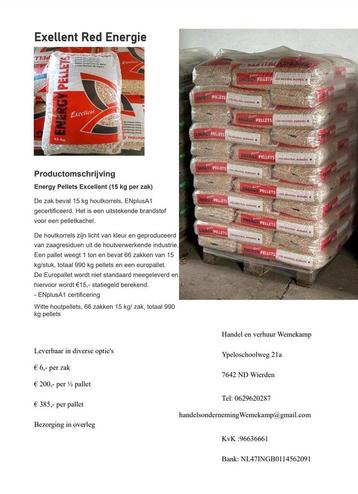 Diverse soorten gecertificeerde pellets  beschikbaar voor biedingen