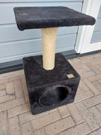 Krabpaal met schuilruimte en zitplateau, ca. 60 cm. hoog., Dieren en Toebehoren, Katten-accessoires, Ophalen, Zo goed als nieuw