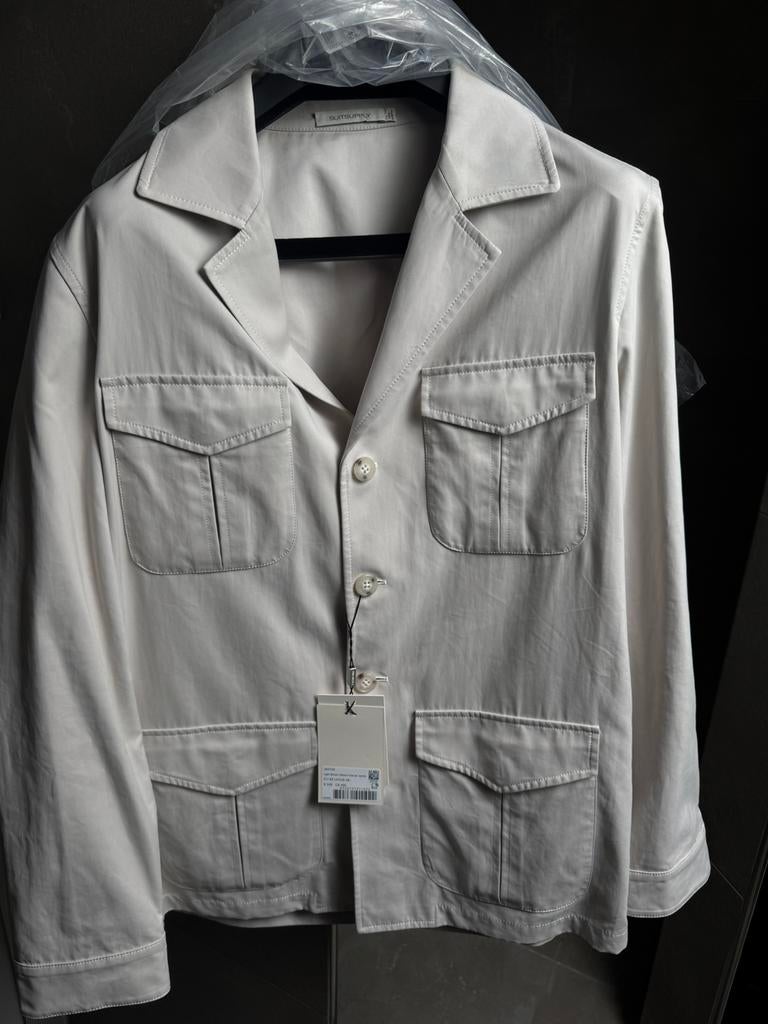 Suitsupply | safari jacket | nieuw | maat 48, Kleding | Heren, Ophalen of Verzenden, Nieuw, Maat 48/50 (M), Beige