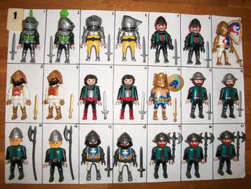 A4 Ridders / Vikingen / schilden / figuren / poppetjes beschikbaar voor biedingen