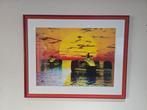 Zeefdruk "Fast Sunset" - Formule 1, Antiek en Kunst, Kunst | Litho's en Zeefdrukken, Ophalen