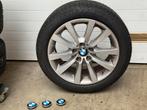 BMW Winterwielen met banden en wielenwagentje, Ophalen, 18 inch, Banden en Velgen, Winterbanden