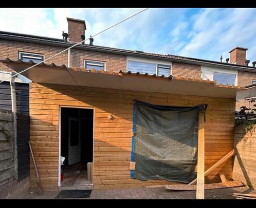 Bouwmateriaal, Tuin en Terras, Tuinhuizen, Zo goed als nieuw, Hout, 400 cm of meer, Zonder ramen, Ophalen of Verzenden