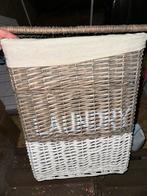 Rieten Wasmand met Stoffen Zak 55x45 cm, Overige materialen, Minder dan 50 cm, Gebruikt, 50 tot 100 cm