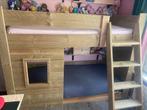 Steigerhouten bed, Ophalen, 180 cm of meer, 85 tot 100 cm, Lattenbodem