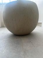 Fleurdirect Baq Raindrop Globe Beige Fiberclay Pot - 42cm, Ophalen of Verzenden, Rond, 40 cm of meer, Binnen