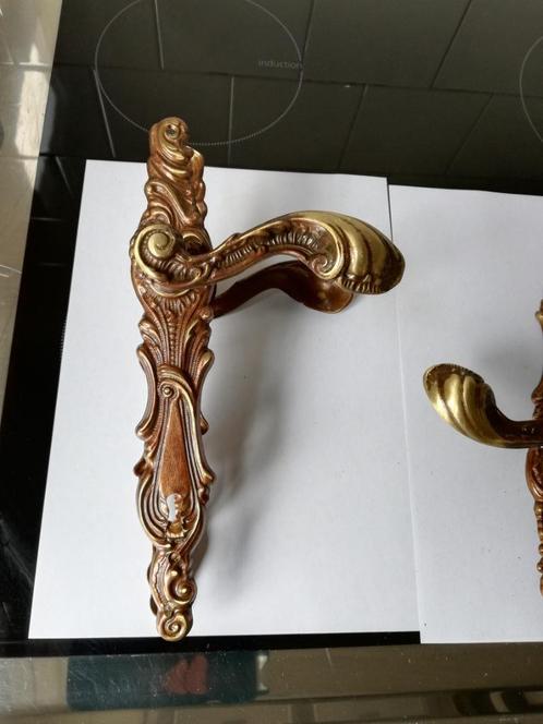 9 sets sierlijke oude deurklinken met lange schilden, Huis en Inrichting, Woonaccessoires | Overige, Nieuw, Ophalen of Verzenden