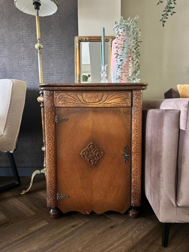 Naaikast incl. functionerende naaimachine vintage, Antiek en Kunst, Antiek | Meubels | Kasten, Ophalen