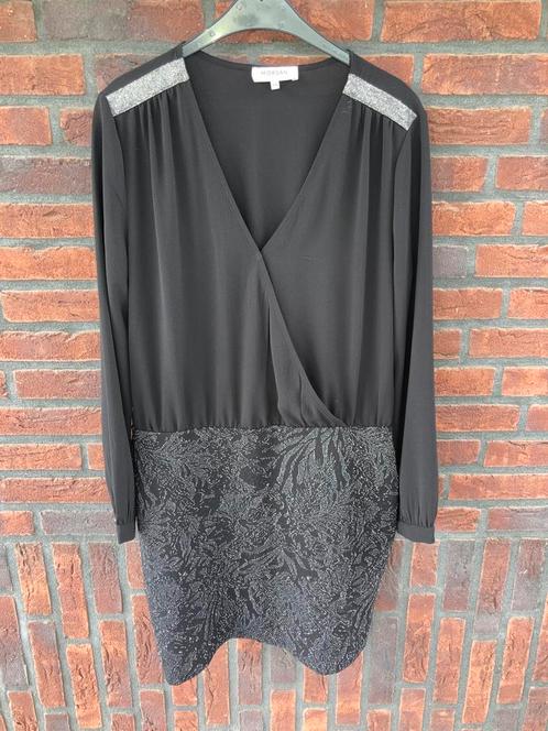 Feestelijke jurk Morgan de toi, Kleding | Dames, Jurken, Zo goed als nieuw, Maat 46/48 (XL) of groter, Zwart, Boven de knie, Ophalen of Verzenden
