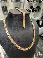 18K Gouden Cubaanse Set - Ketting & Armband, Ophalen of Verzenden, Nieuw, Goud