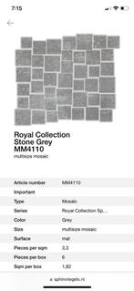 Tegels Multisize mosaic (30x30) 16 sqm- Grey -Sphinx, Doe-het-zelf en Verbouw, Tegels, Ophalen, Keramiek, Nieuw, 10 m² of meer