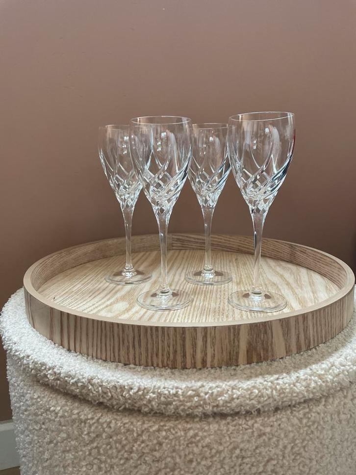 4 Kristallen Port Glazen, Antiek en Kunst, Antiek | Glas en Kristal, Ophalen of Verzenden