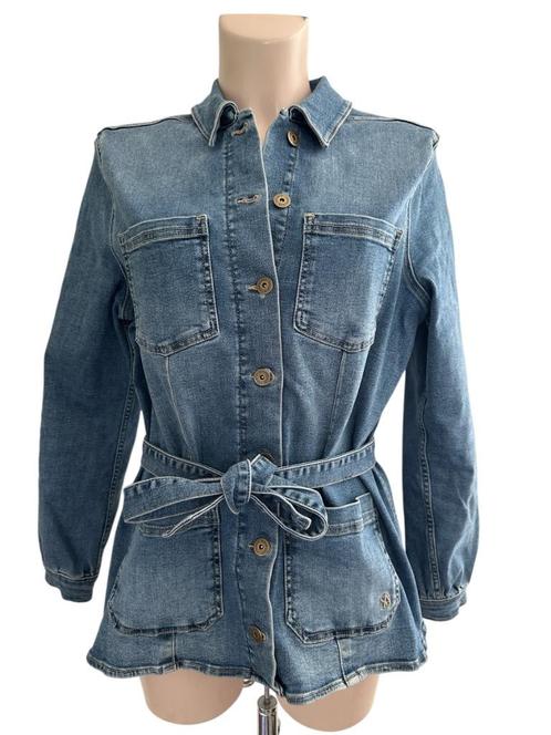 Studio Anneloes spijkervest L, Kleding | Dames, Broeken en Pantalons, Zo goed als nieuw, Maat 42/44 (L), Blauw, Ophalen of Verzenden