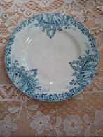 Mooi oud Frans bord met vogeltjes blauw wit servies, Antiek en Kunst, Antiek | Servies los, Ophalen of Verzenden