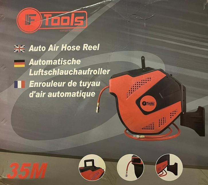 Lucht Slang haspel 35mtr., Auto diversen, Autogereedschap, Nieuw, Ophalen of Verzenden