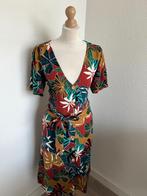 King Louie maat 42 rode tropische jurk linnen 2091