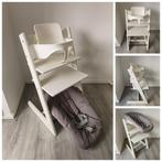 Stokke Tripp Trapp wit met babyset en 2 standen newbornset, Kinderen en Baby's, Kinderstoelen, Ophalen of Verzenden, Zo goed als nieuw