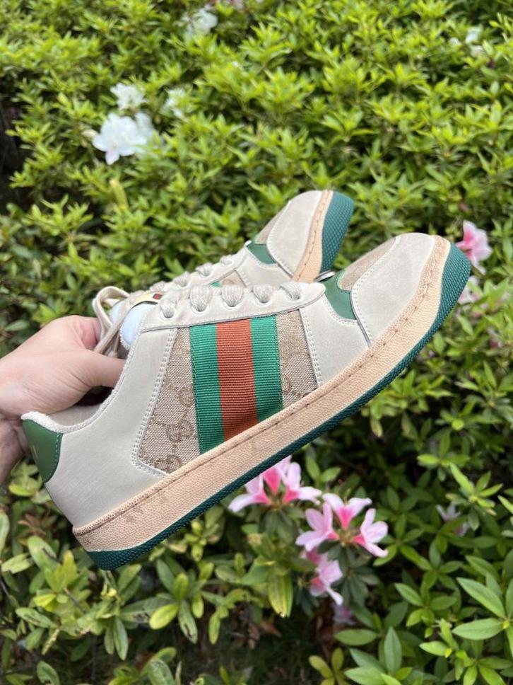 Gucci Screener vintage distressed sneakers, Kleding | Heren, Schoenen, Nieuw, Sportschoenen, Overige kleuren, Verzenden