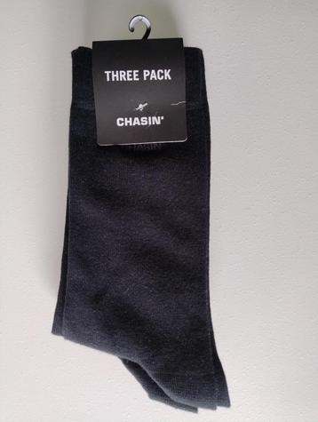 Chasin sokken 3 paar, nieuw, maat 43-46, zwart, zomer
