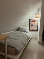 Eenpersoonsbed wit frame 90x200, Huis en Inrichting, Ophalen, Gebruikt, 90 cm, Eenpersoons