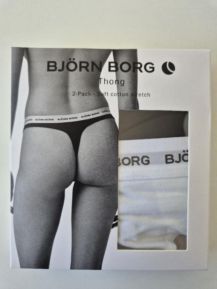 Björn Borg string (set van 2) zwart/wit XXL Nieuw, Kleding | Dames, Ondergoed en Lingerie, String, Zwart, Ophalen of Verzenden