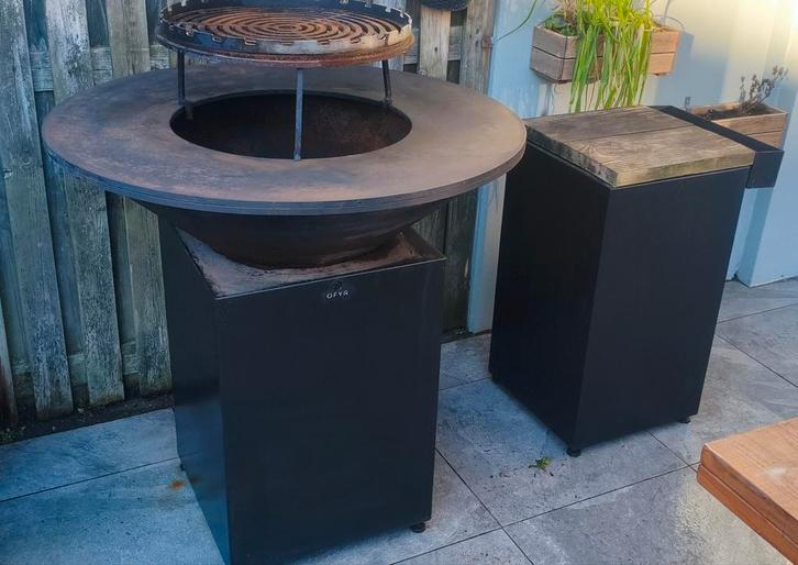 Ofyr Classic 100 Corten +butcher block, Tuin en Terras, Houtskoolbarbecues, Gebruikt, Ophalen