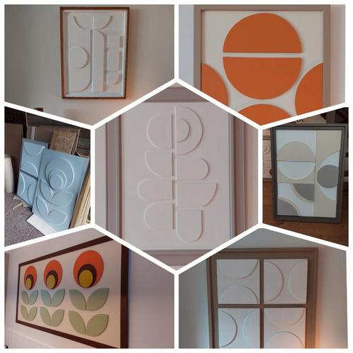 houten 3d schilderijen, Antiek en Kunst, Kunst | Schilderijen | Abstract, Ophalen
