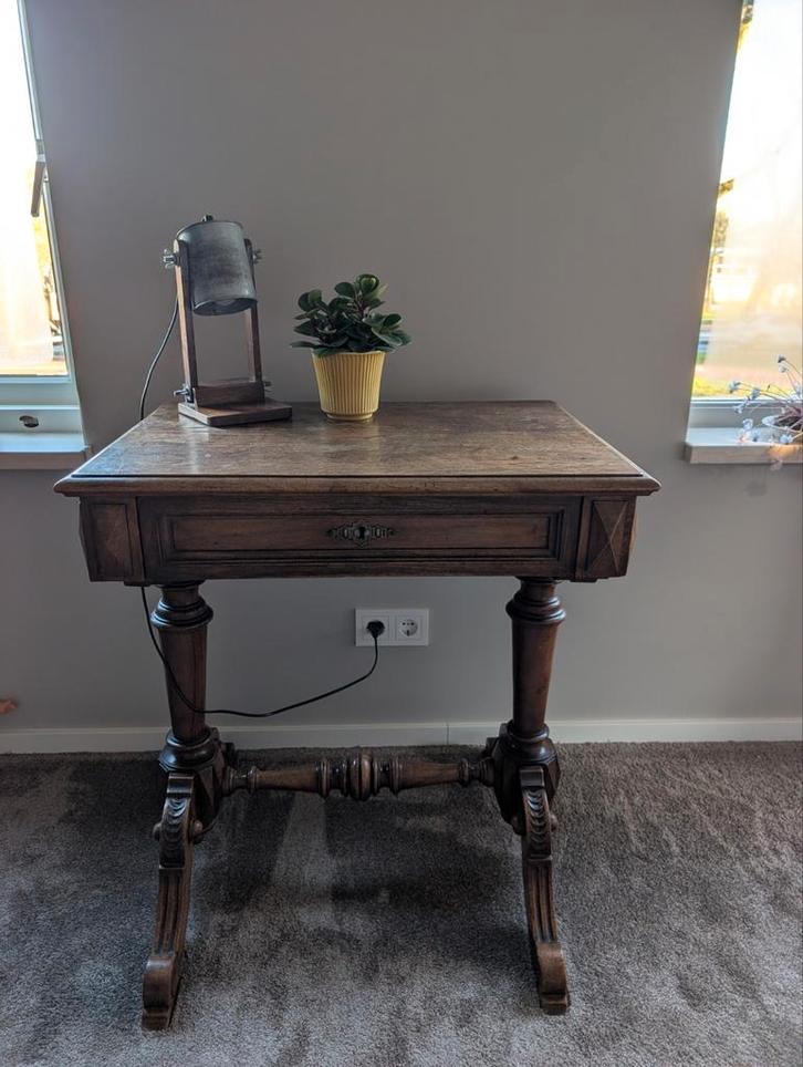 Antieke Engelse Naaitafel/Bijzettafel, Antiek en Kunst, Antiek | Meubels | Tafels, Ophalen of Verzenden
