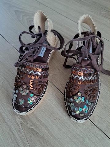 Nieuwe, bruine espadrilles maat 38 beschikbaar voor biedingen