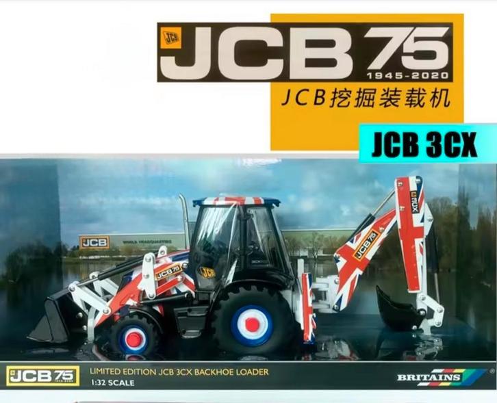 JCB 3 CX Backhoe Loader Limited Edition Brittains, Hobby en Vrije tijd, Modelauto's | 1:32, Nieuw, Tractor of Landbouw, Britains