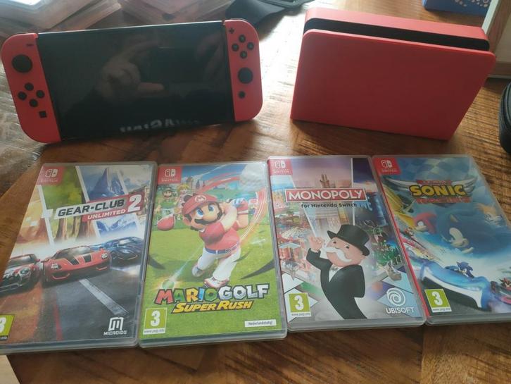 Nintendo Switch Oled Mario Edition, Spelcomputers en Games, Games | Nintendo Switch, Zo goed als nieuw, Ophalen of Verzenden