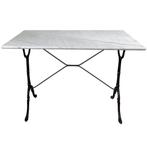 Bistro tuintafel marmer rechthoekig tafelblad met gietijzer, Eettafel, Nieuw, Ophalen of Verzenden, EDV Online BV