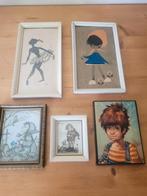 retro prentje schilderijtje schilderijtjes lijstjes vintage, Ophalen of Verzenden, Zo goed als nieuw