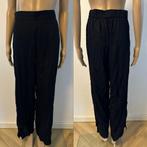 Dames linnen broek split pantalon cut out maat XS S elastiek, Zwart, Nieuw, Ophalen of Verzenden, Maat 34 (XS) of kleiner