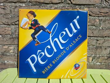 authentiek reclamebord Pêcheur bier - Fischer bier beschikbaar voor biedingen
