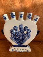Hartvormige mooi Delfts Blauw Tulpenvaas - Nieuw, Ophalen of Verzenden