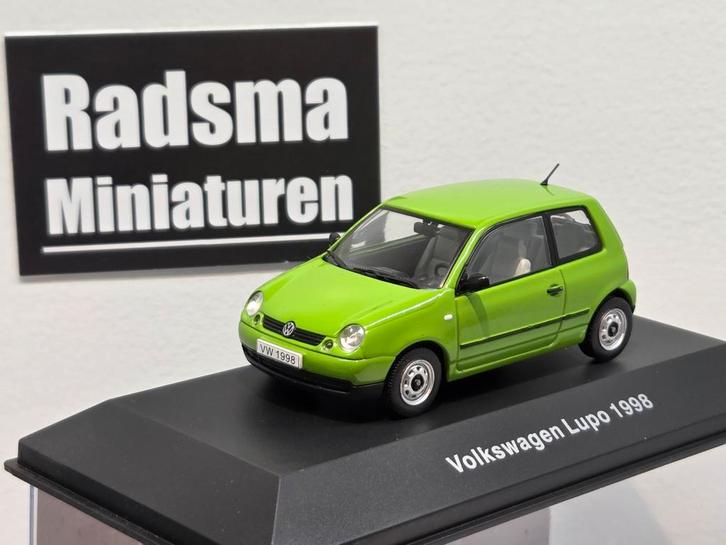 Volkswagen Lupo 1998 - Groen - 1:43 Ixo/Altaya, Hobby en Vrije tijd, Modelauto's | 1:43, Zo goed als nieuw, Auto, Overige merken