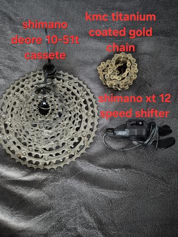 12 speed derailleur, kettig, shifter is al verkocht! mtb beschikbaar voor biedingen