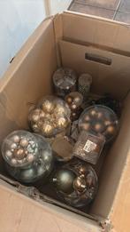 Doosvol kerstspullen, kerstverlichting goud en blauw, Diversen, Kerst, Ophalen, Zo goed als nieuw