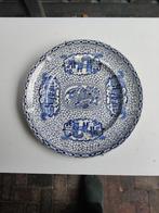 Antiek bord delfs blauw ophangbaar, Ophalen of Verzenden