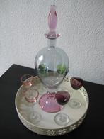 Antieke likeurset Karaf met 6 glaasjes, Antiek en Kunst, Antiek | Glas en Kristal, Ophalen of Verzenden