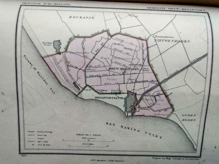 115/ Nieuw Hellevoet / Hellevoetsluis / Litho Kuyper  ZH, Antiek en Kunst, Kunst | Litho's en Zeefdrukken, Ophalen of Verzenden