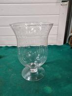 vaas op voet stolp met bellen glas, Ophalen of Verzenden