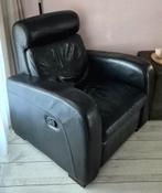 Leren relaxfauteuil, Huis en Inrichting, Fauteuils, Ophalen, Gebruikt, 50 tot 75 cm, Leer