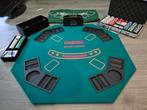Compleet Pokerset met Pokerbord & Tas, Vijf spelers of meer, Onbekend, Ophalen of Verzenden, Zo goed als nieuw